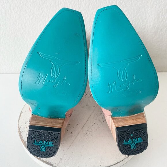 Lane SMOKESHOW Womens Cowboy Boots 7.5 Pink Western Cowgirl Mid Calf Pointed Toe - Picture 10 of 13